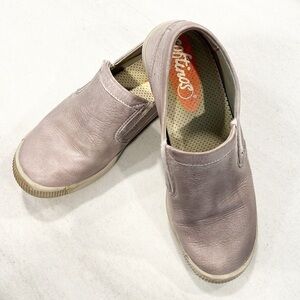 Softinos by FLY London Ita Leather Slip-on Shoes Taupe 36 or 5.5